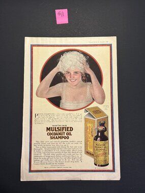 Watkins Mulsified Cocoanut Oil Shampoo Pictorial Review Comp Nov 1920 Ad (AD011)